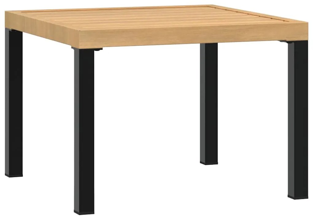 Mesa de centro p/ jardim 55x55x39,5 cm aço revestido a pó preto