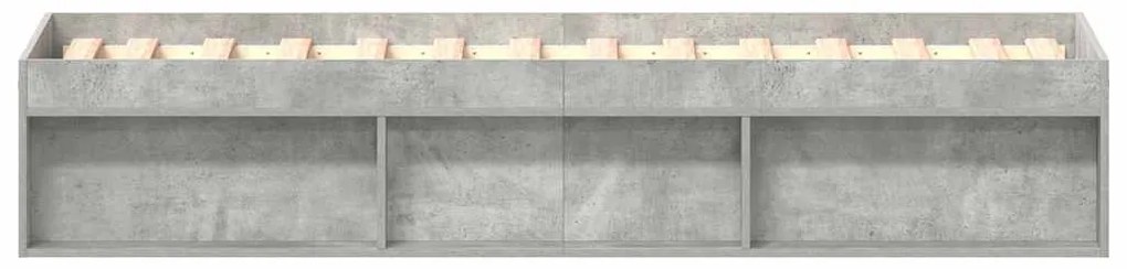 Estrutura de cama 90x190 cm cinza cimento