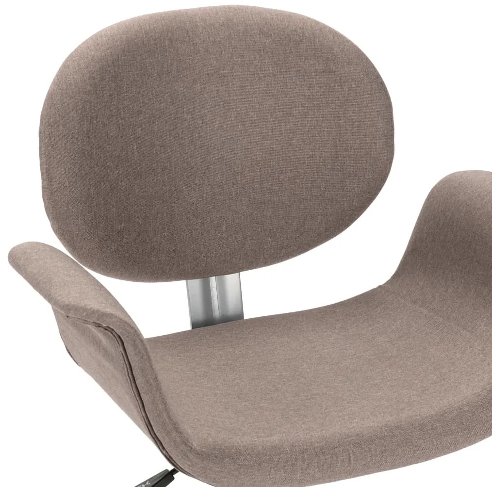 Cadeiras de jantar giratórias 2 pcs tecido cinzento-acastanhado