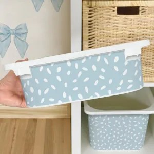 Autocolante para caixa IKEA TROFAST - Padrão BOHO azul claro