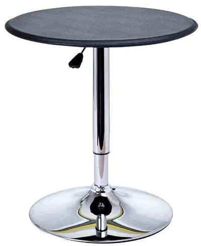 HOMCOM Mesa de Bar com Altura Ajustável Giratória 360° com Base Redonda Mesa Alta Moderna para Cozinha Ø63x67-93 cm Preto