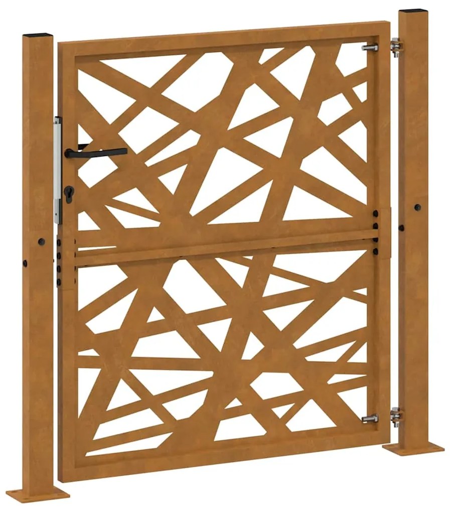 Portão de jardim 105x105 cm design de luz em aço resistente
