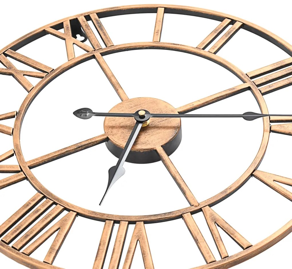 Relógio de parede metal 40 cm dourado
