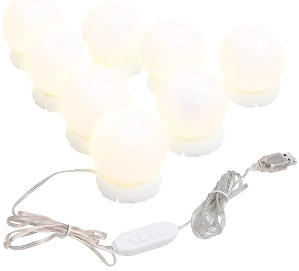 Espelho de parede sem moldura c/ luzes LED vidro retangular