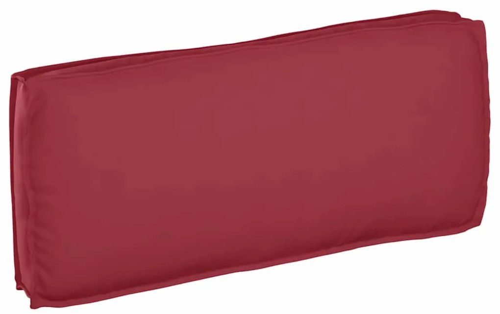 vidaXL Almofada para Palete - Assento e Costas Vermelha Bordô, 120 x 50 x 12 cm, em Tecido Oxford