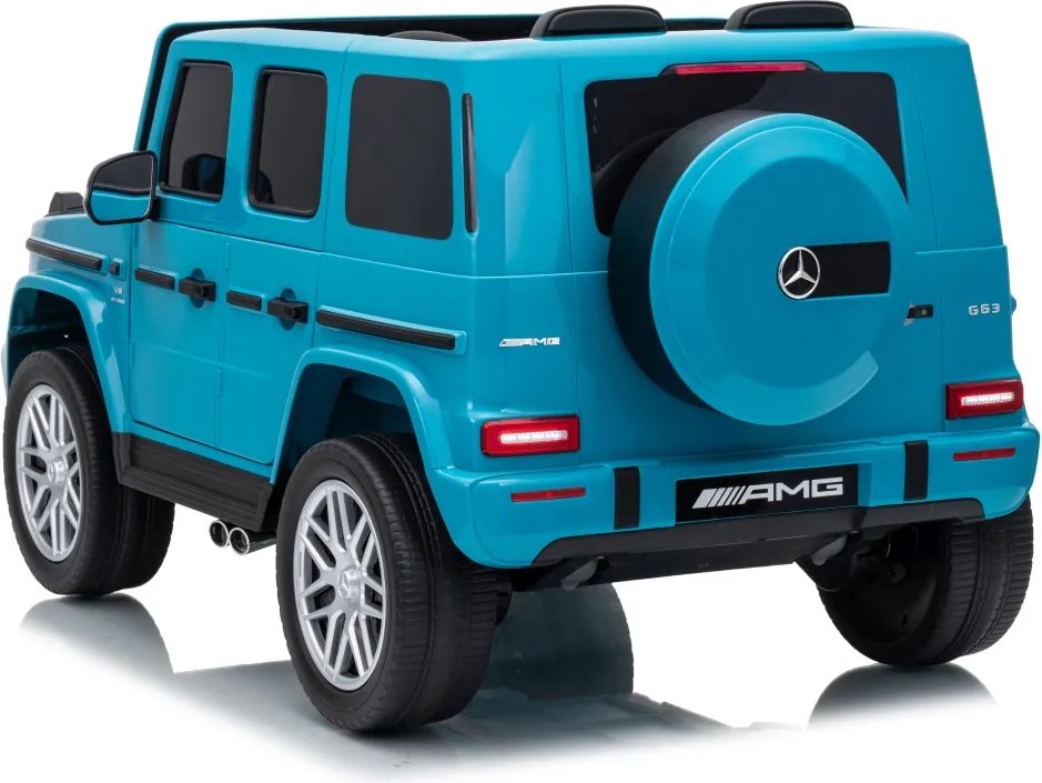 Carro elétrico para Crianças 3 a 7 anos*, 12V 4x4 Mercedes G63 AMG Rodas Espuma EVA, Controle remoto Azul
