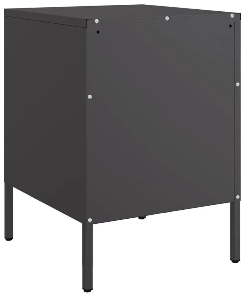 Mesa de cabeceira 36x39x50,5 cm aço preto