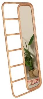 Espelho De Pé Retangular Em Bambu Com Cabide 153x78,5 Cm Marcus Bambu - Sklum