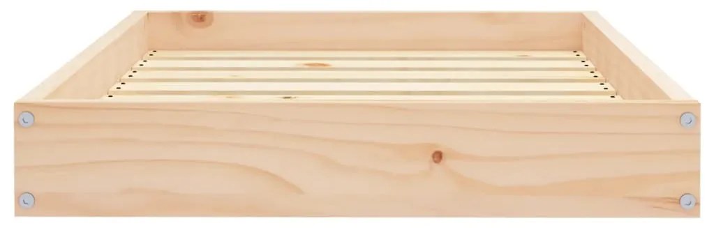 Cama para cães 71,5x54x9 cm madeira de pinho maciça