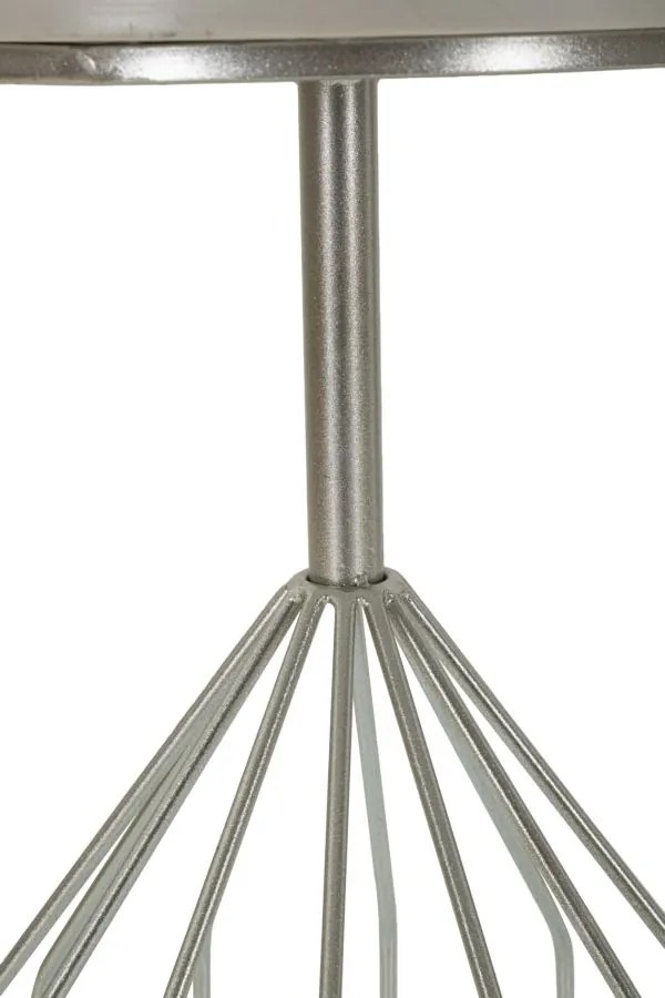 MESA DE CENTRO Ø 37,5X58 CM PRATEADO