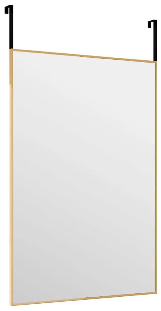 Espelho para porta 40x60 cm vidro e alumínio dourado