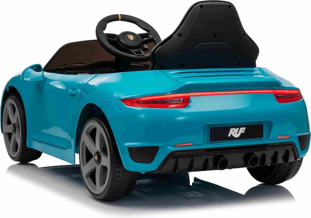 Carro elétrico para crianças RUF GT 12V,com portas rebatíveis, comando remoto, luzes LED dianteiras e traseiras, entrada USB/Aux, bateria de lítio, li