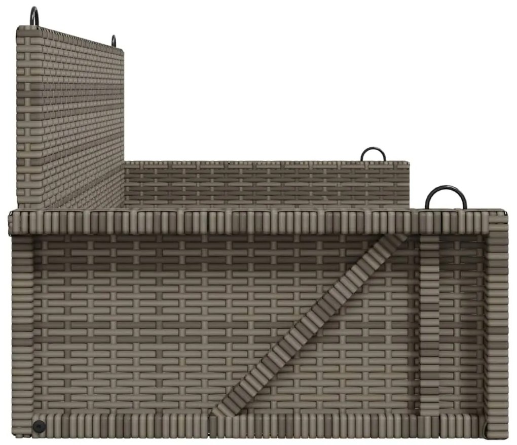 Banco baloiço 119x56x48 cm vime PE cinzento