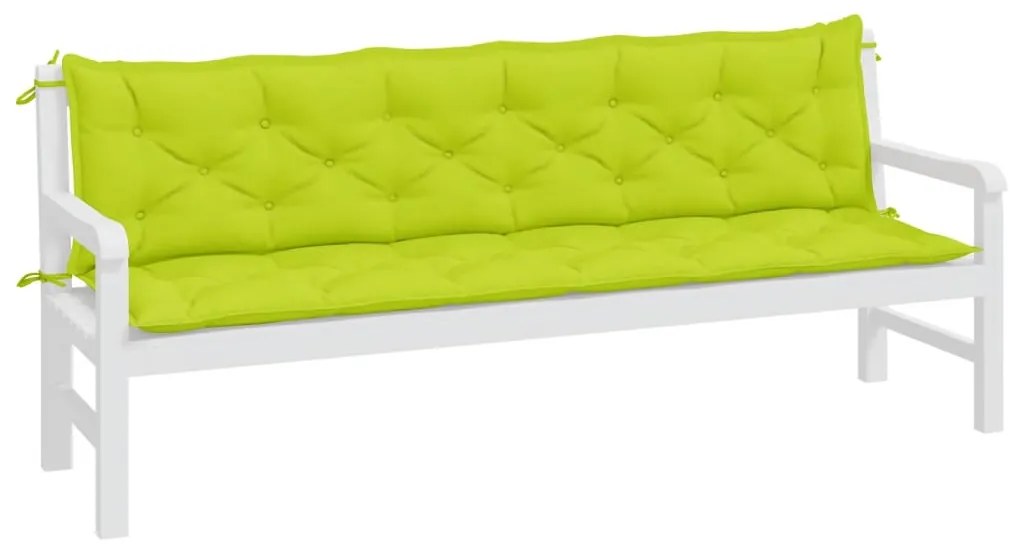 Almofadões banco jardim 2 pcs tecido oxford verde brilhante