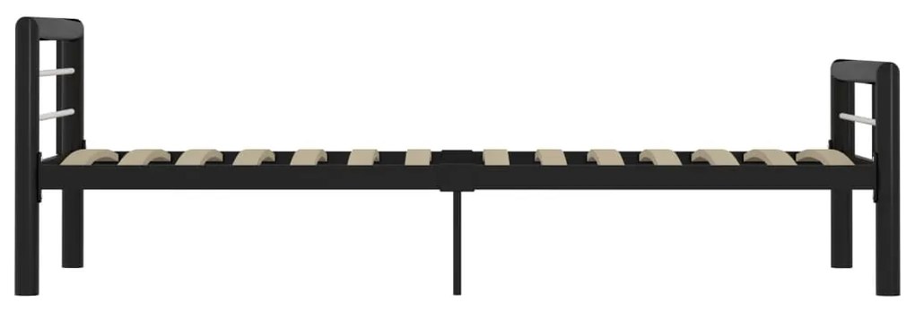 Estrutura de cama 90x200 cm metal preto e branco