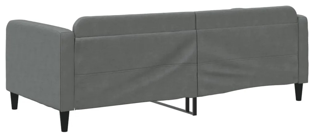 Sofá-cama 90x190 cm tecido cinzento-escuro