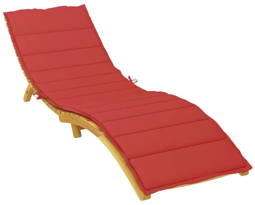 Almofadão p/ espreguiçadeira 200x50x3 cm tecido oxford vermelho