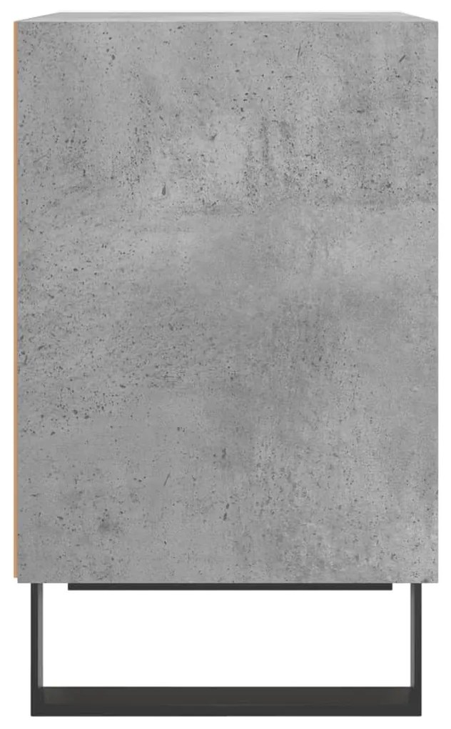 Mesas cabeceira 2pcs 40x30x50cm derivados madeira cinza-cimento