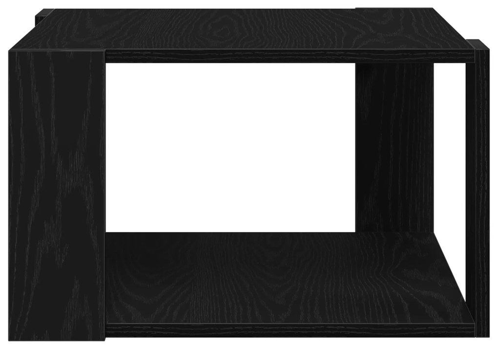 Mesa de Centro vidaXL Preta em Carvalho 85x55x31 cm em Madeira Derivad