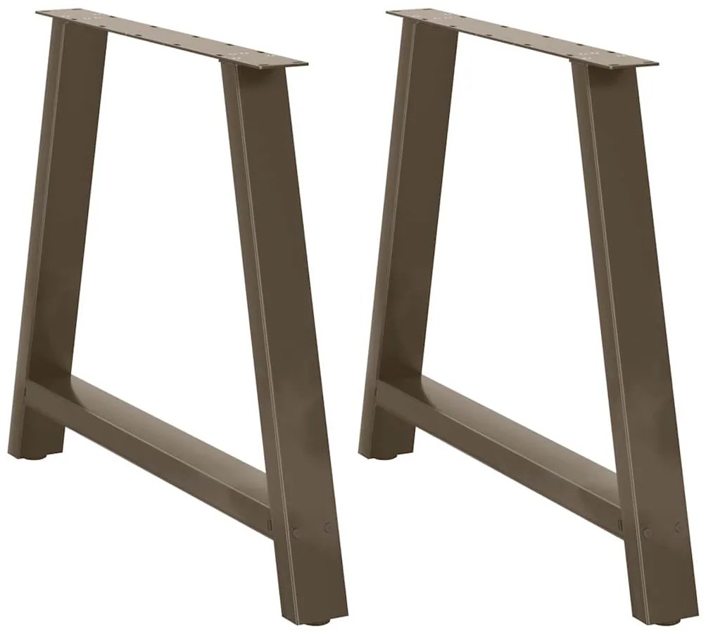 Pés de mesa de jantar em formato A, 2 peças, 100x(72-73) cm, aço