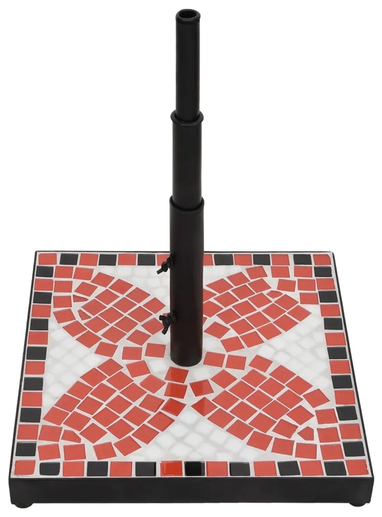 Base para guarda-sol quadrada 12 kg terracota e branco