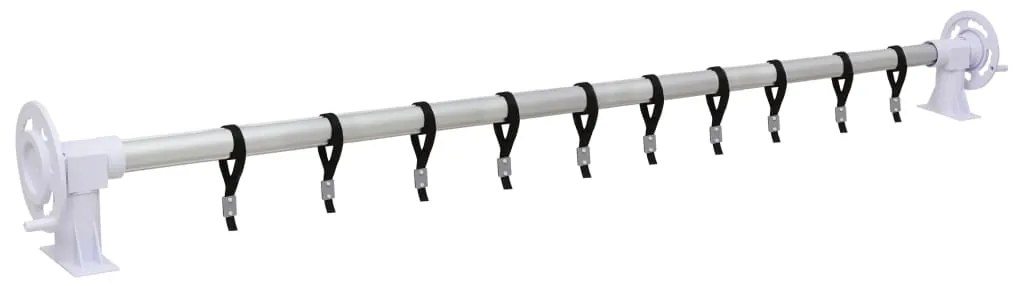 vidaXL Enrolador para cobertura de piscina com base de plástico