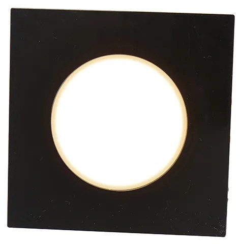 Conjunto de 6 focos embutidos pretos com LED regulável em 3 etapas IP65 - Simply Moderno