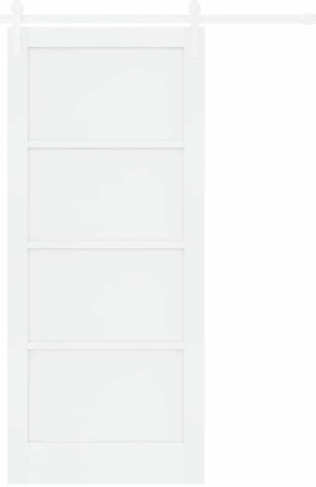 Porta Deslizante vidaXL com Conjunto de Hardware Branca 86x198,5 cm Ma