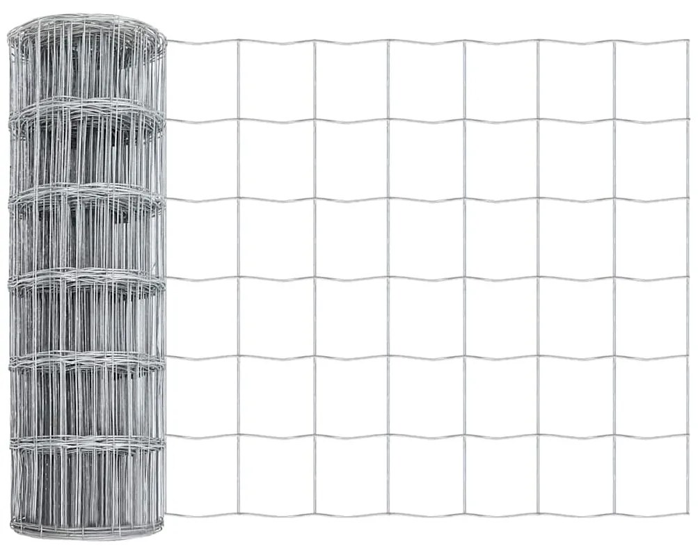Cerca Euro com 13 Postes em Espeto 1x25m Aço Galvanizado