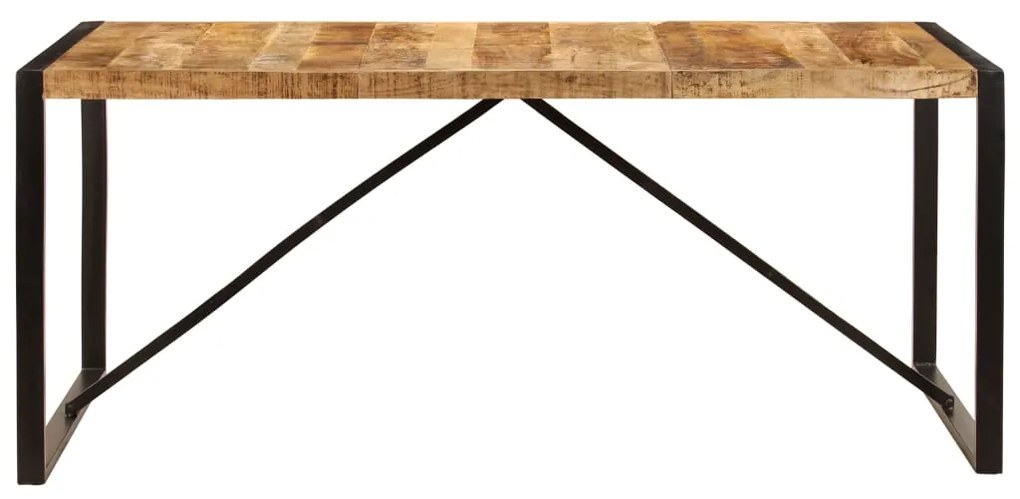 Mesa de jantar madeira de mangueira maciça áspera 180 cm