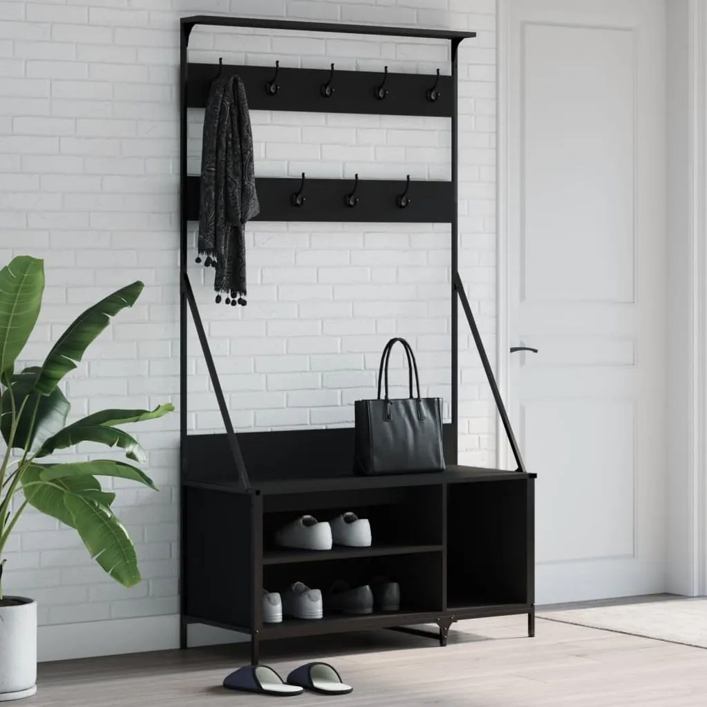 Conjunto de Entrada - Bengaleiro c/ arrumação de calçado 100x41x184 cm