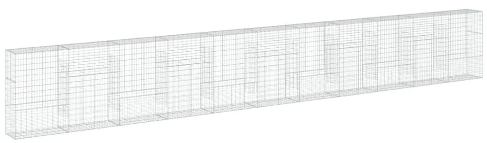 Cesto gabião com cobertura 1100x50x150 cm ferro galvanizado