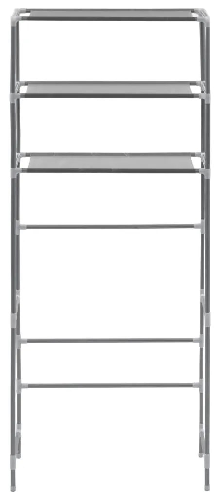 Estante de 3 prateleiras p/ lavandaria 69x28x169 cm prateado
