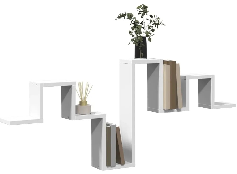 Estante de parede 104,5x10x43 cm derivados de madeira branco