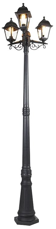 Lanterna inteligente preta 3 luzes IP44 incl. Wifi ST64 - Capital