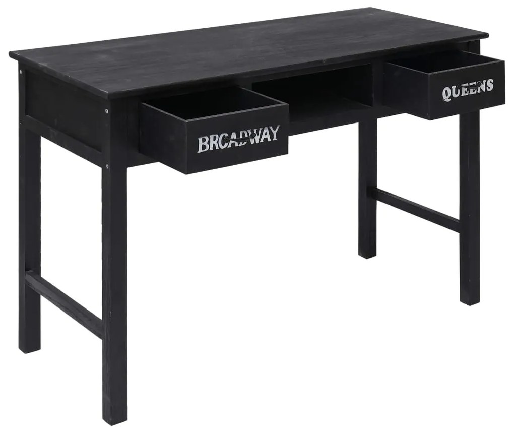 Mesa consola 110x45x76 cm madeira preto