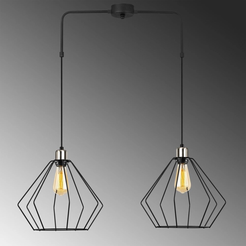 Chandelier Maden – Preto – 80 x 33 cm