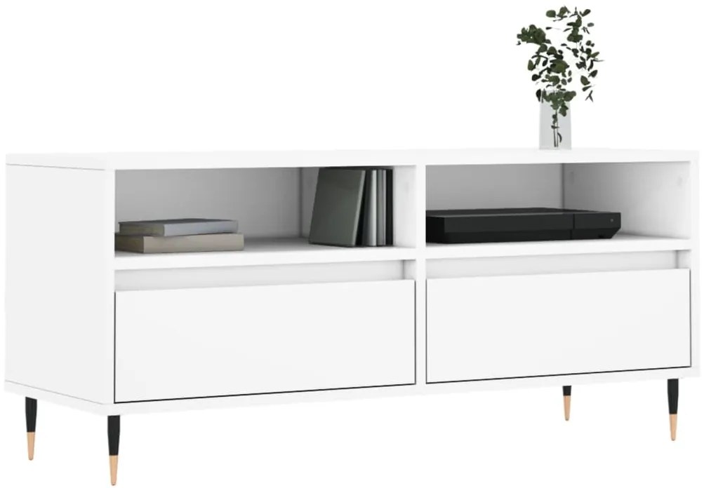 Móvel de TV 100x34,5x44,5 cm derivados de madeira branco