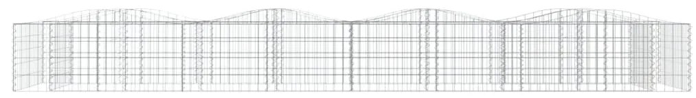 Canteiro elevado gabião arqueado 400x100x50cm ferro galvanizado