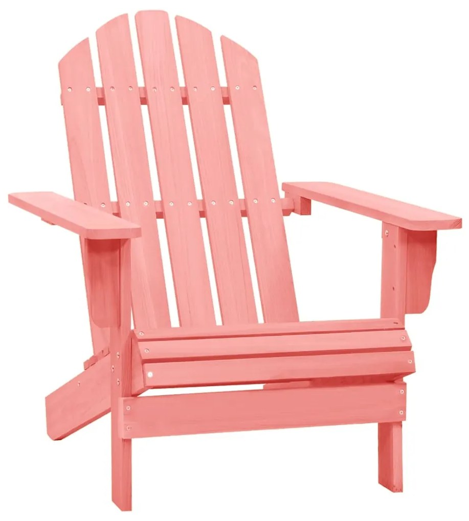 vidaXL Cadeira Adirondack para jardim abeto maciço rosa