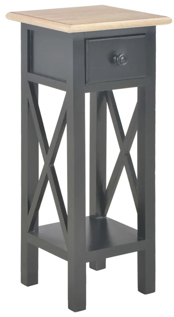 vidaXL Mesa lateral 27x27x65,5 cm madeira preto