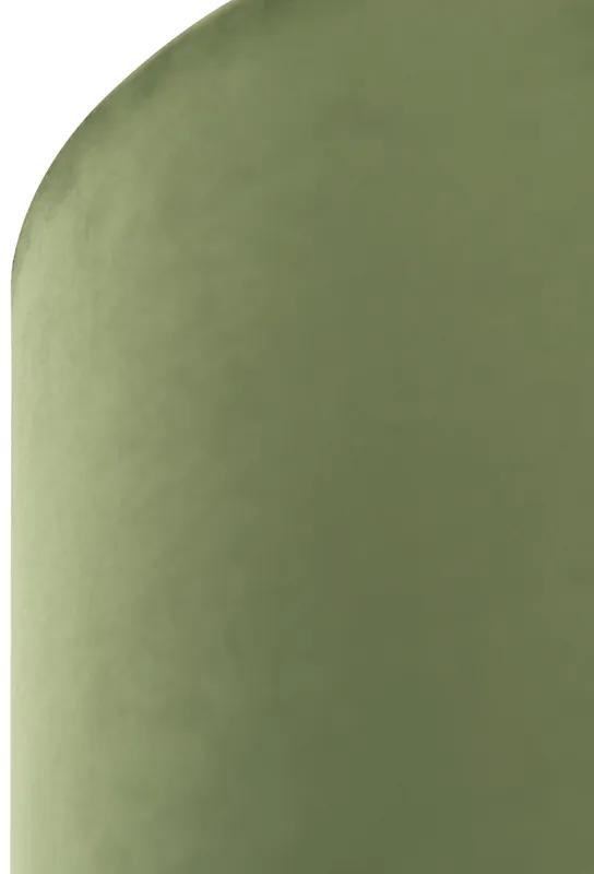 Abajur veludo verde 35/35/20 com interior dourado