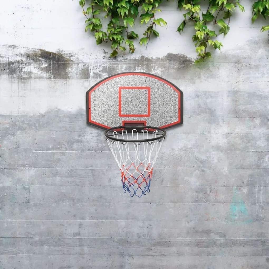 93667 vidaXL Tabela de basquetebol 71x45x2 cm polietileno preto
