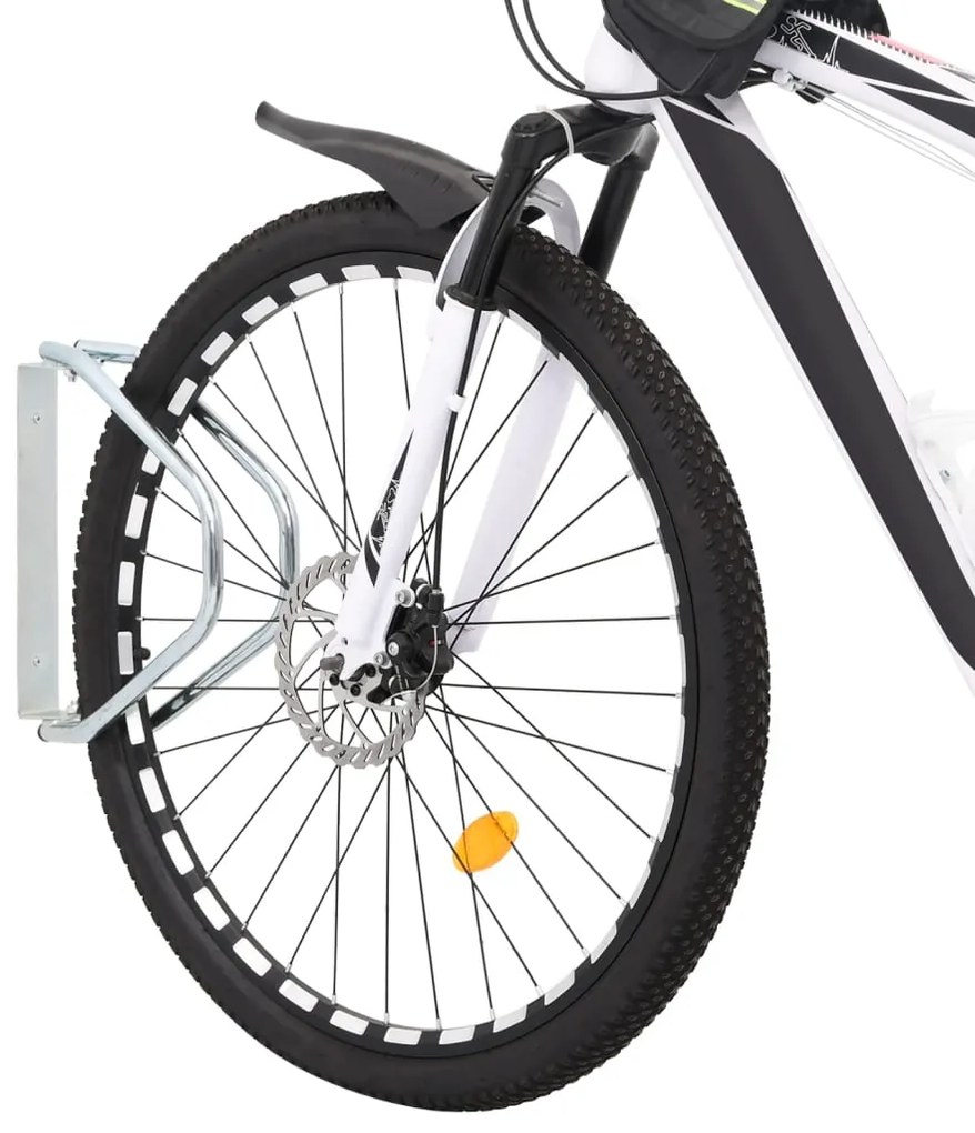Suporte de parede para bicicleta 2 pcs aço galvanizado
