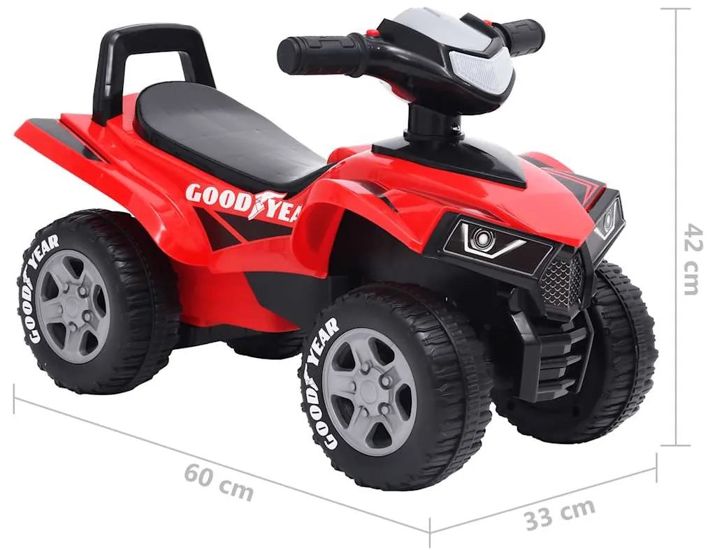 Moto-quatro infantil Good Year vermelho
