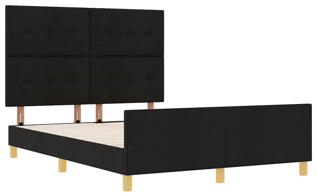 Cama vidaXL Preta 160x200 cm em Tecido