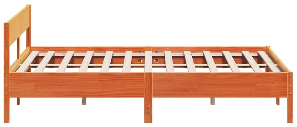 Cama sem colchão 180x200 cm pinho maciço castanho-mel