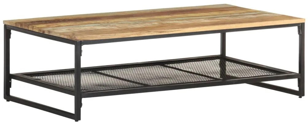 Mesa de centro 110x60x35 cm madeira recuperada maciça
