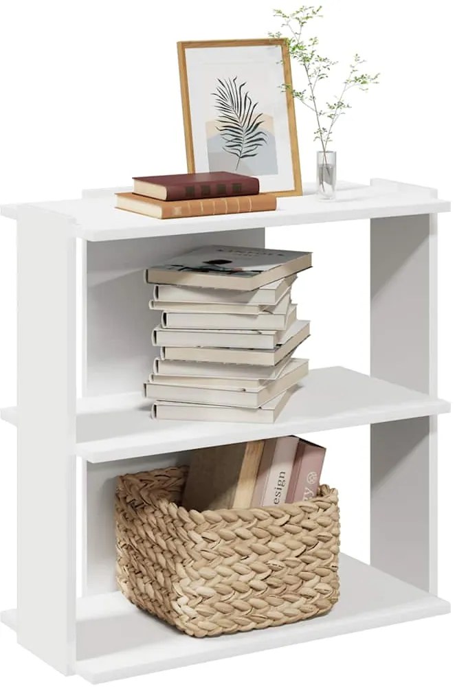 vidaXL Estante c/ 3 prateleiras 60x30x60cm derivados de madeira branco