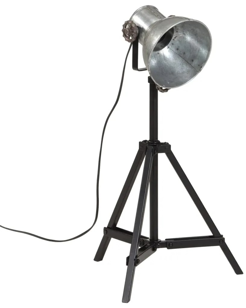 Candeeiro de pé 25 W 35x35x65/95 cm E27 prateado vintage